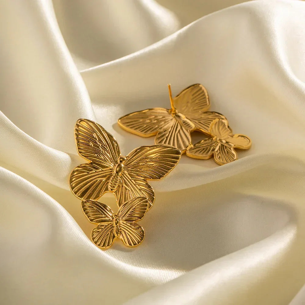 [Royal&Vicky]Butterfly Gold Earrings