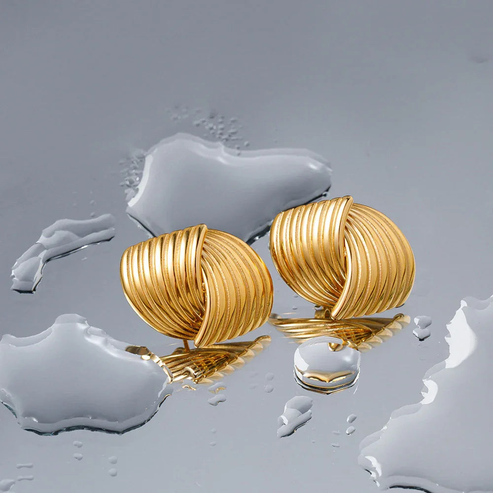 [Royal&Vicky]Sonia Gold Earrings