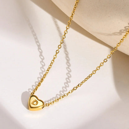 [Royal&Vicky]Heart Initial Gold Necklace