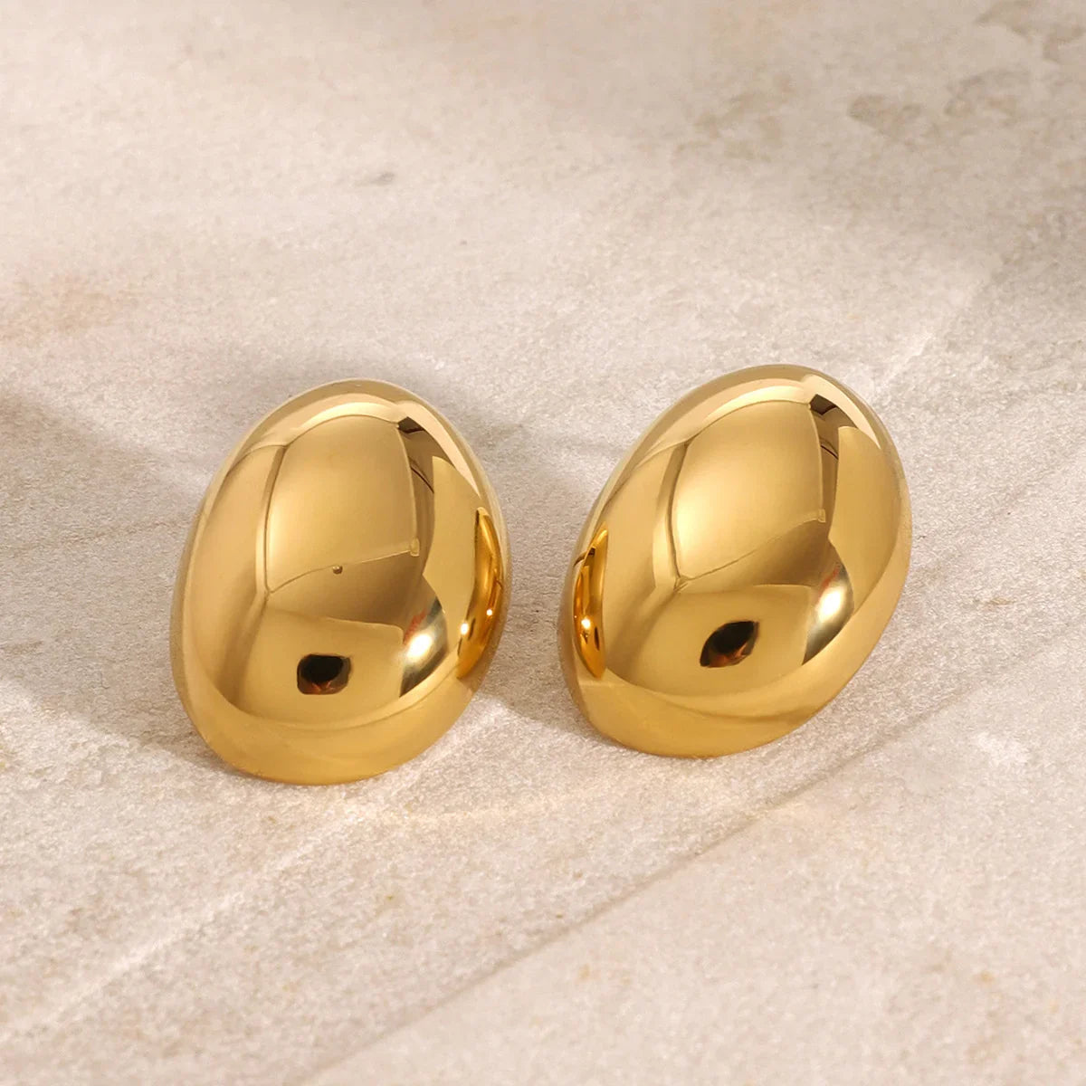 [Royal&Vicky]Callista Gold Bean Earrings