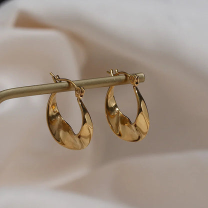 [Royal&Vicky]Esti Irregular Hoop Earrings