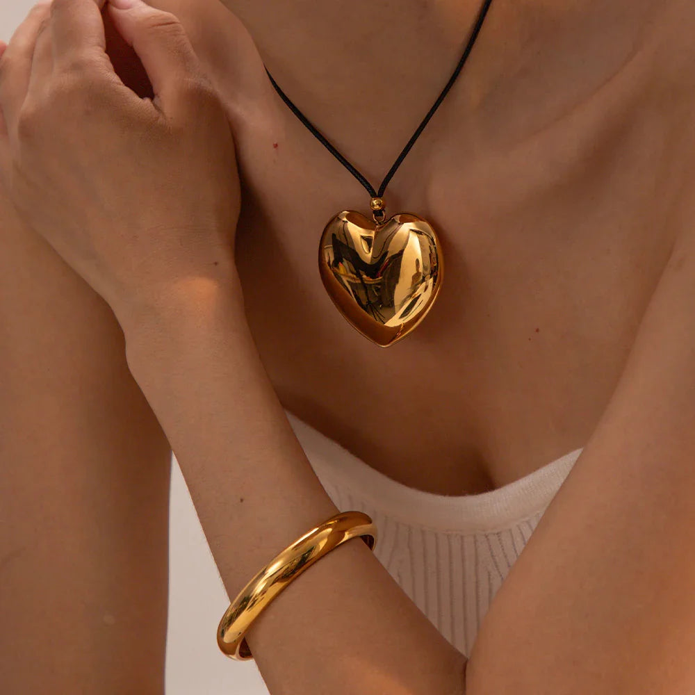 [Royal&Vicky]Ophelia Gold-Herz-Halskette
