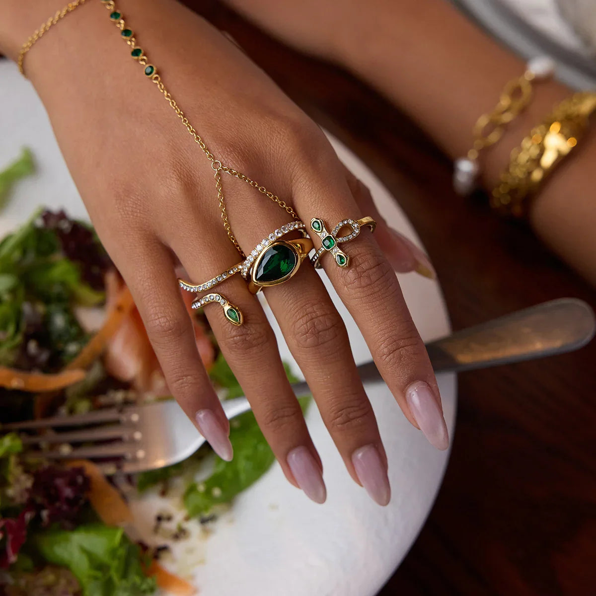 [Royal&Vicky]Joy Diamond Knot Gold Ring