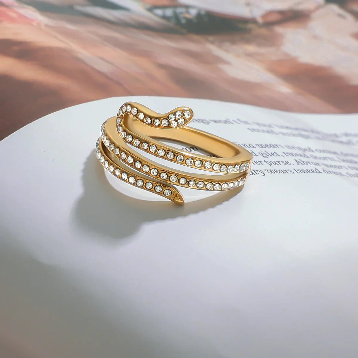 [Royal&Vicky]Serpentina Layered Diamond Ring