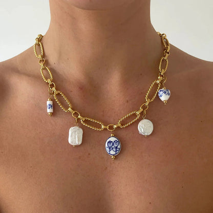 [Royal&Vicky]Cerulean Freshwater Pearl Necklace