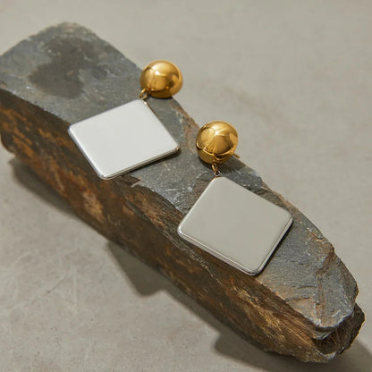 [Royal&Vicky]Kelly Geometric Drop Earrings