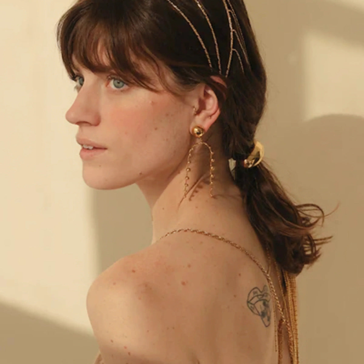 [Royal&Vicky]Amabel Gold Earrings