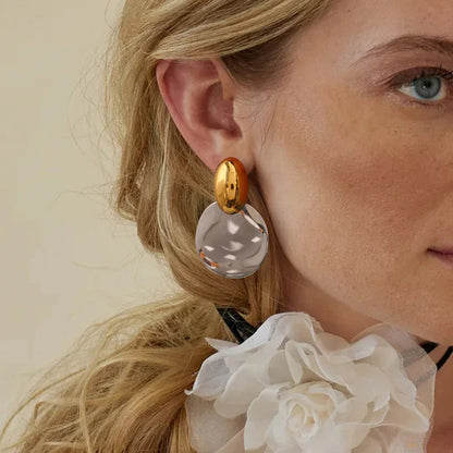 [Royal&Vicky]Destiny Chunky Gold Drop Earrings