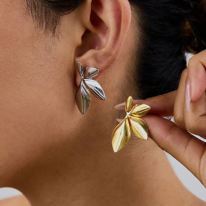 [Royal&Vicky]Velle Gold Petal Earrings