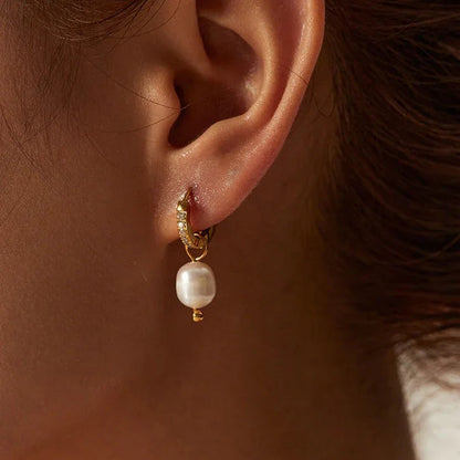 [Royal&Vicky]Sara Pearl Earrings