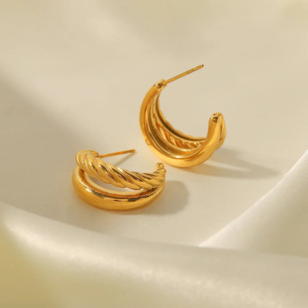 [Royal&Vicky]Cecilia Layered Earrings