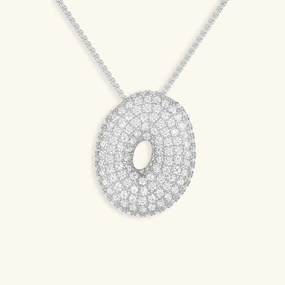 [Royal&Vicky]Bubble Initial Diamond Necklace