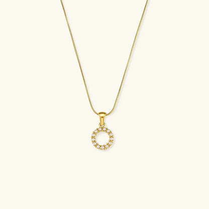 [Royal&Vicky]Augustine Initial Letter Pearl Necklace