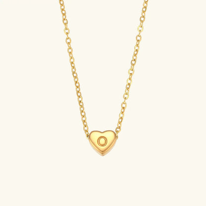 [Royal&Vicky]Heart Initial Gold Necklace