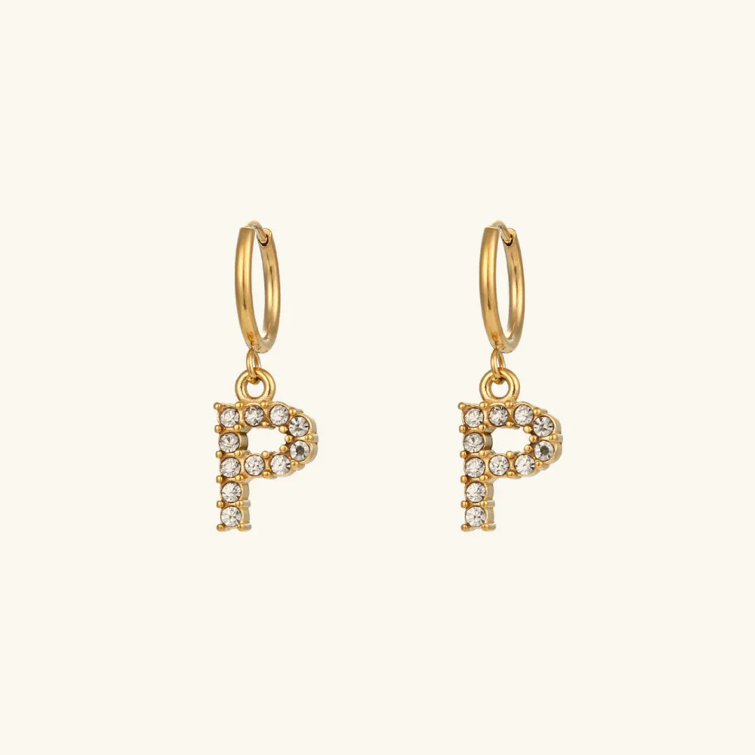 [Royal&Vicky]Wilhemina Initial Letter Earrings