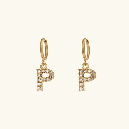 [Royal&Vicky]Wilhemina Initial Letter Earrings
