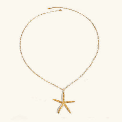 [Royal&Vicky]Claudia Gold Starfish Necklace