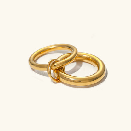 [Royal&Vicky]Dune Stacked Gold Ring