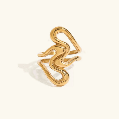 [Royal&Vicky]Corina Abstract Gold Ring