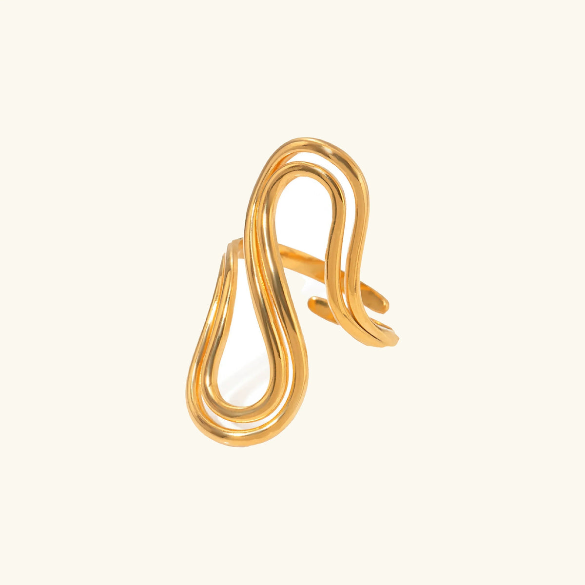 [Royal&Vicky]Halle Abstract Gold Ring