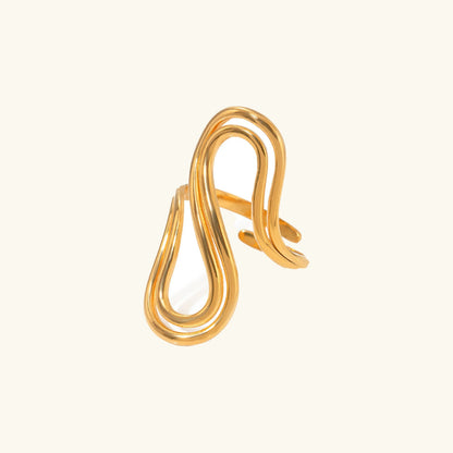 [Royal&Vicky]Halle Abstract Gold Ring