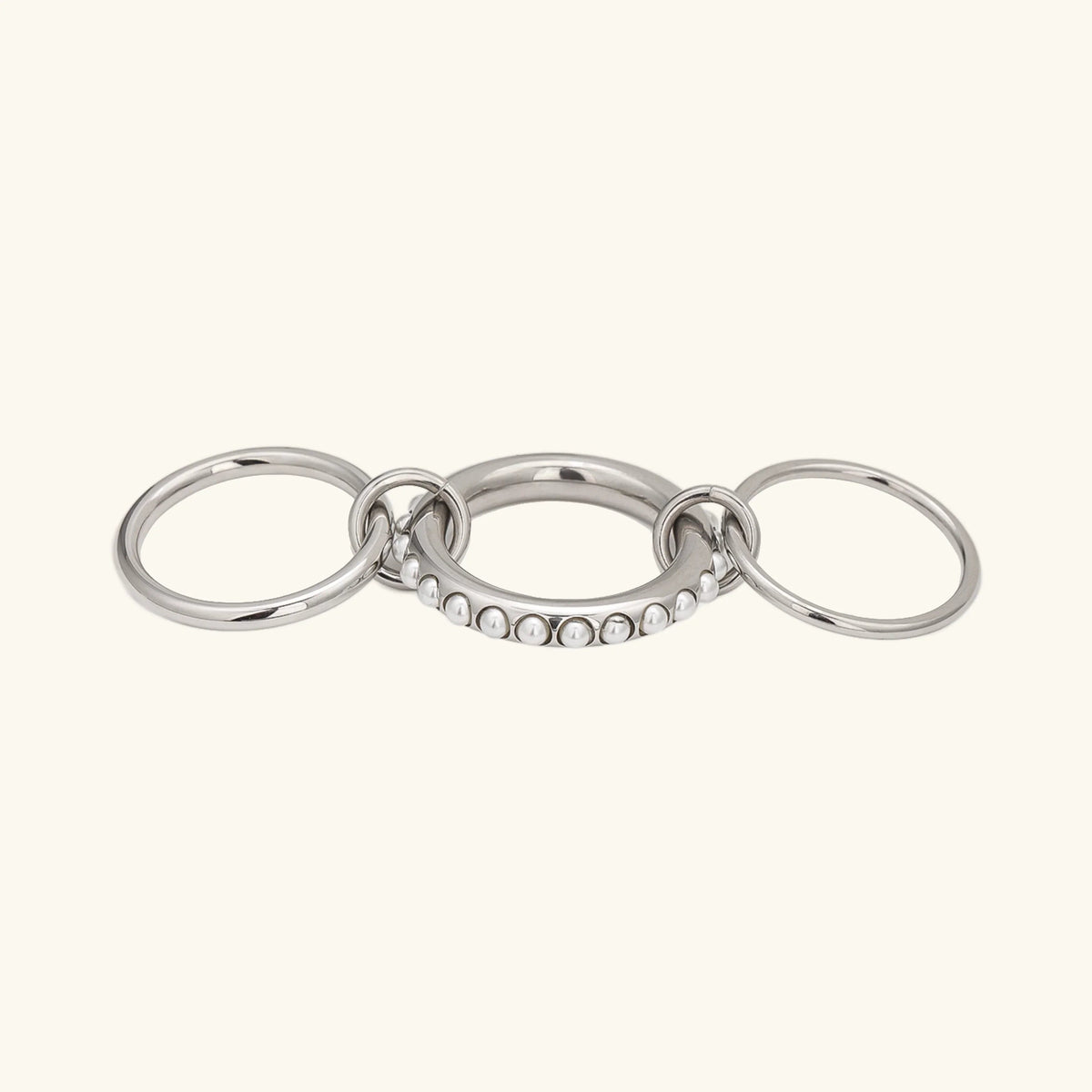 [Royal&Vicky]Mikayla Stacked Freshwater Pearl Ring