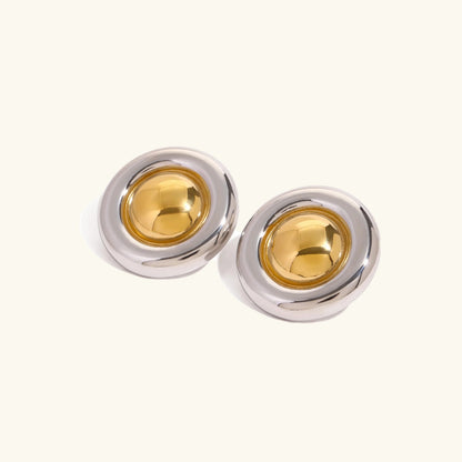 [Royal&Vicky]Summers Gold Button Earrings