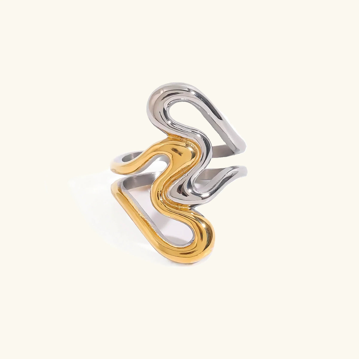 [Royal&Vicky]Corina Abstract Gold Ring