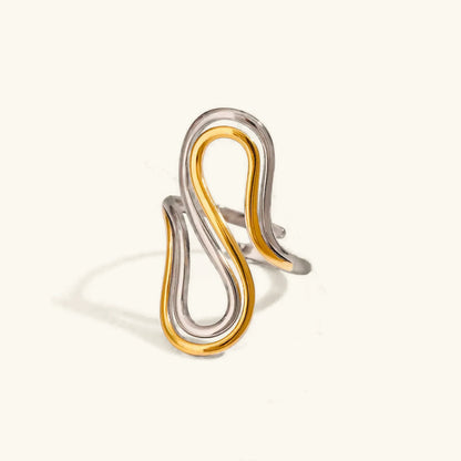 [Royal&Vicky]Halle Abstract Gold Ring