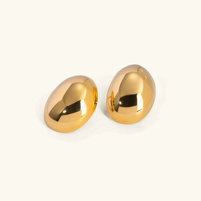 [Royal&Vicky]Callista Gold Bean Earrings