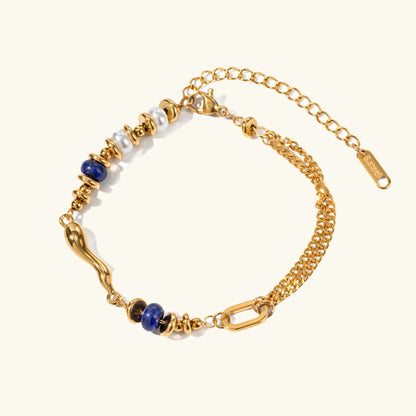 [Royal&Vicky]Quintessa Layered Chain Pearl Bracelet