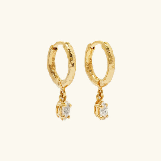 [Royal&Vicky]Shayla Gehämmerte Diamant-Creolen