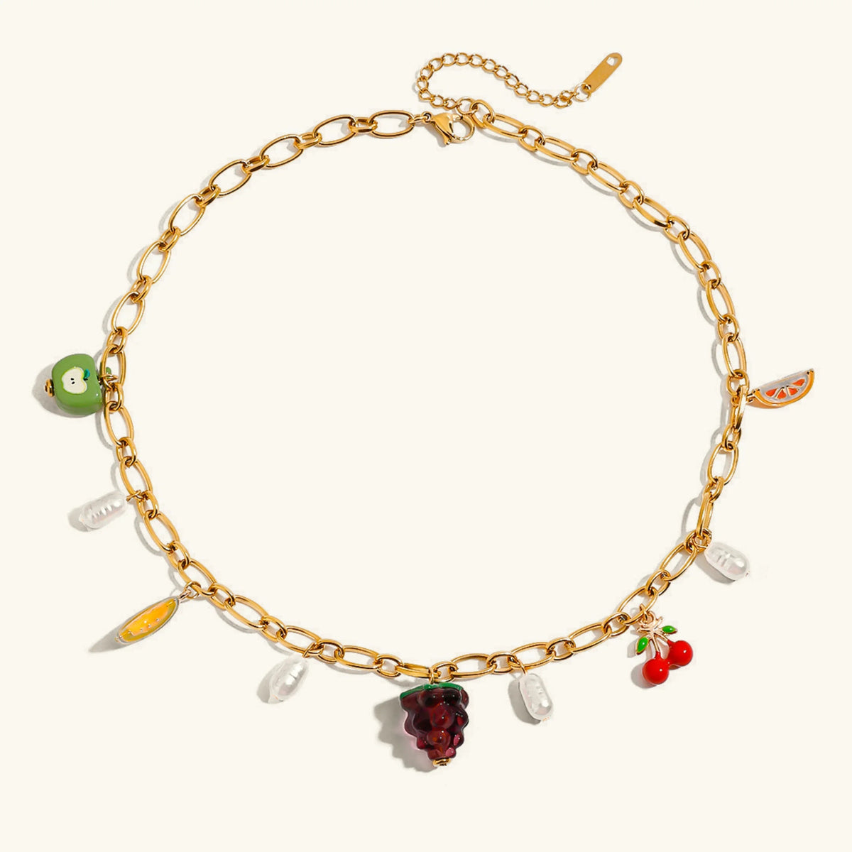 [Royal&Vicky]Michelle Fruit Charm Gold Necklace
