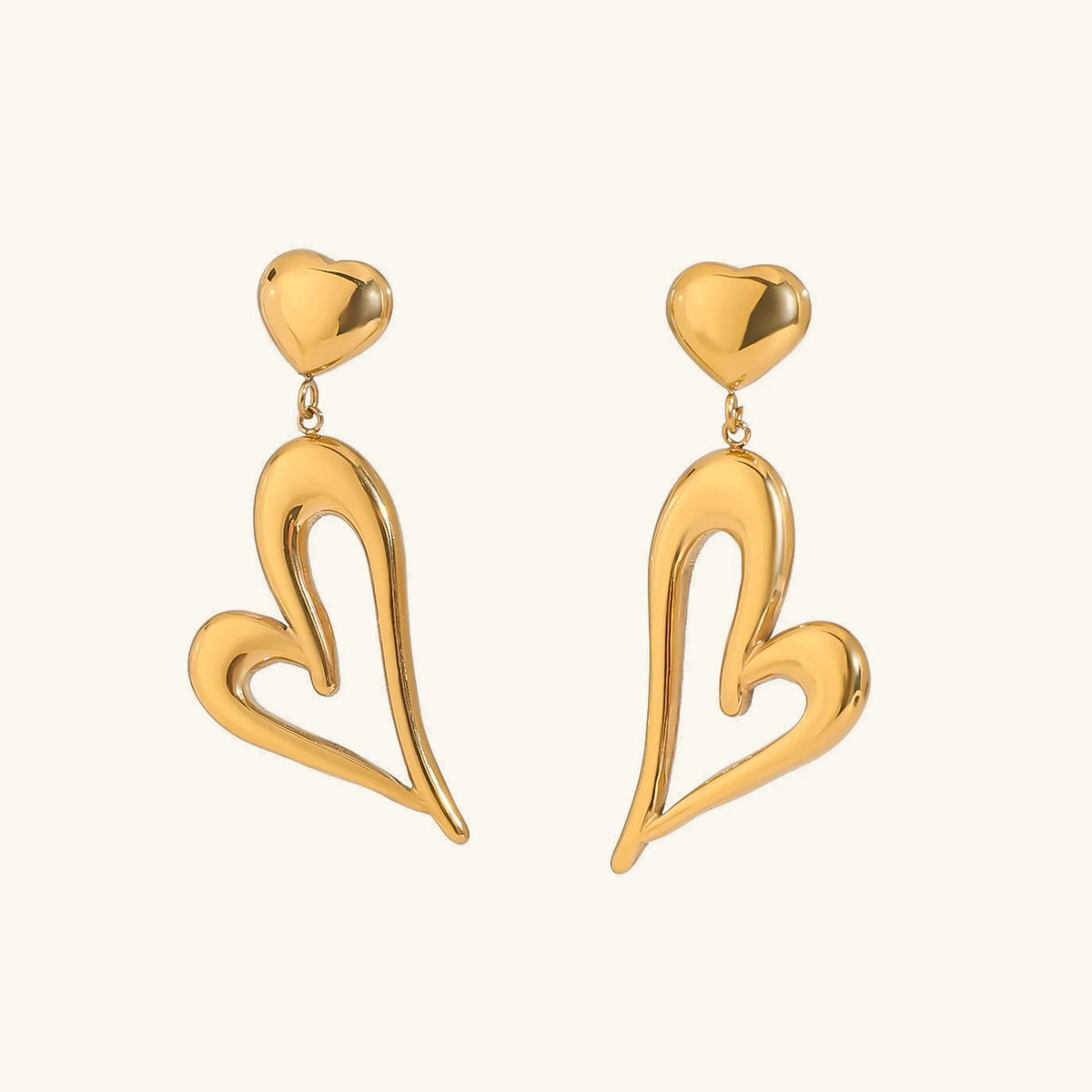 [Royal&Vicky]Venus Gold Heart Earrings