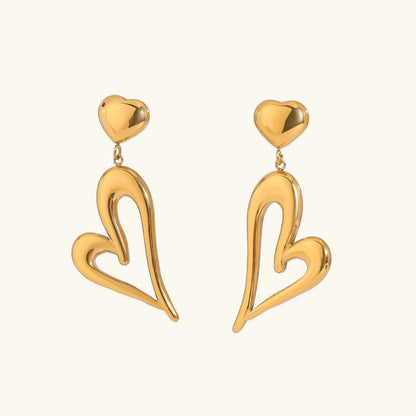 [Royal&Vicky]Venus Gold Heart Earrings