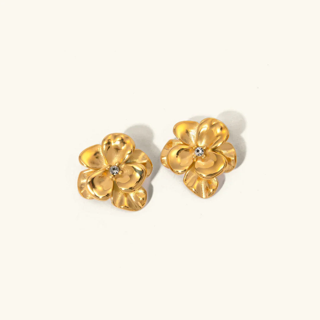 [Royal&Vicky]Ainsley Floral Gold Earrings