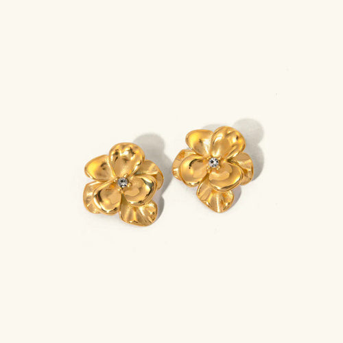 [Royal&Vicky]Ainsley Floral Gold Earrings
