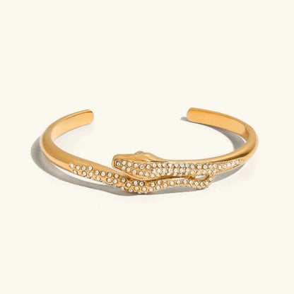 [Royal&Vicky]Rosalee Serpentine Diamond Bangle