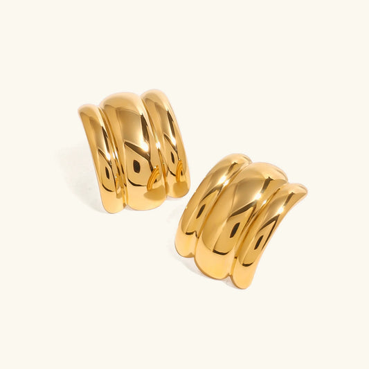 [Royal&Vicky]Angela Gold Arch Earrings