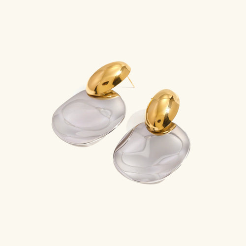 [Royal&Vicky]Destiny Chunky Gold Drop Earrings