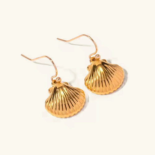 [Royal&Vicky]Breeze Gold Seashell Earrings