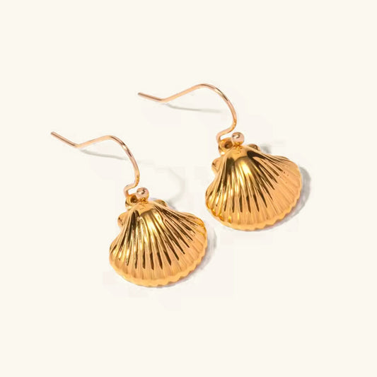 [Royal&Vicky]Breeze Gold Muschel Ohrringe