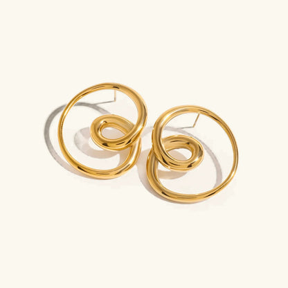 [Royal&Vicky]Angelique Golden Twist Earrings