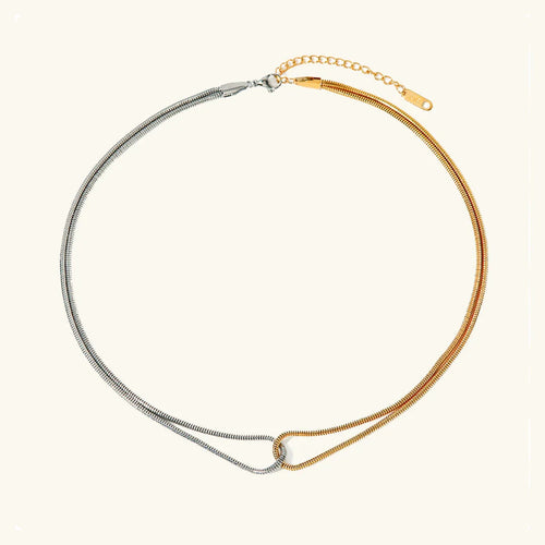 [Royal&Vicky]Talia Two Tone Necklace