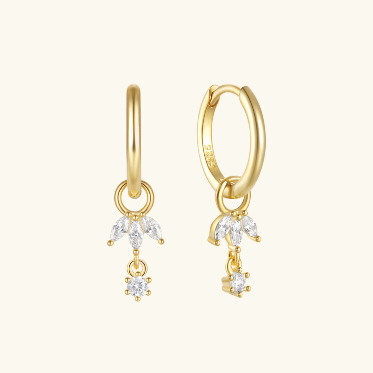 [Royal&Vicky]Brooke Removable Charm Hoops