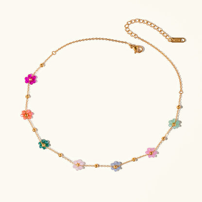 [Royal&Vicky]Azalea Floral Gold Necklace