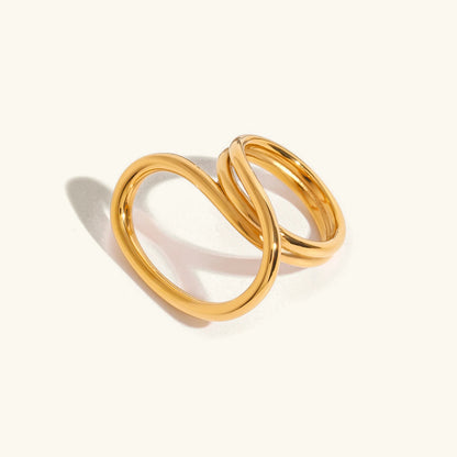 [Royal&Vicky]Meri Contemporary Gold Ring