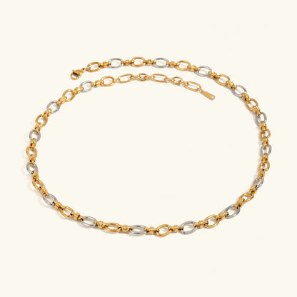 [Royal&Vicky]Addison Two Tone Gold Necklace