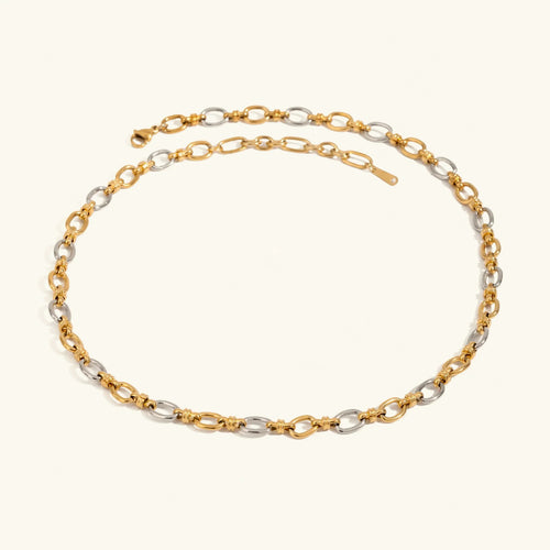 [Royal&Vicky]Addison Two Tone Gold Necklace