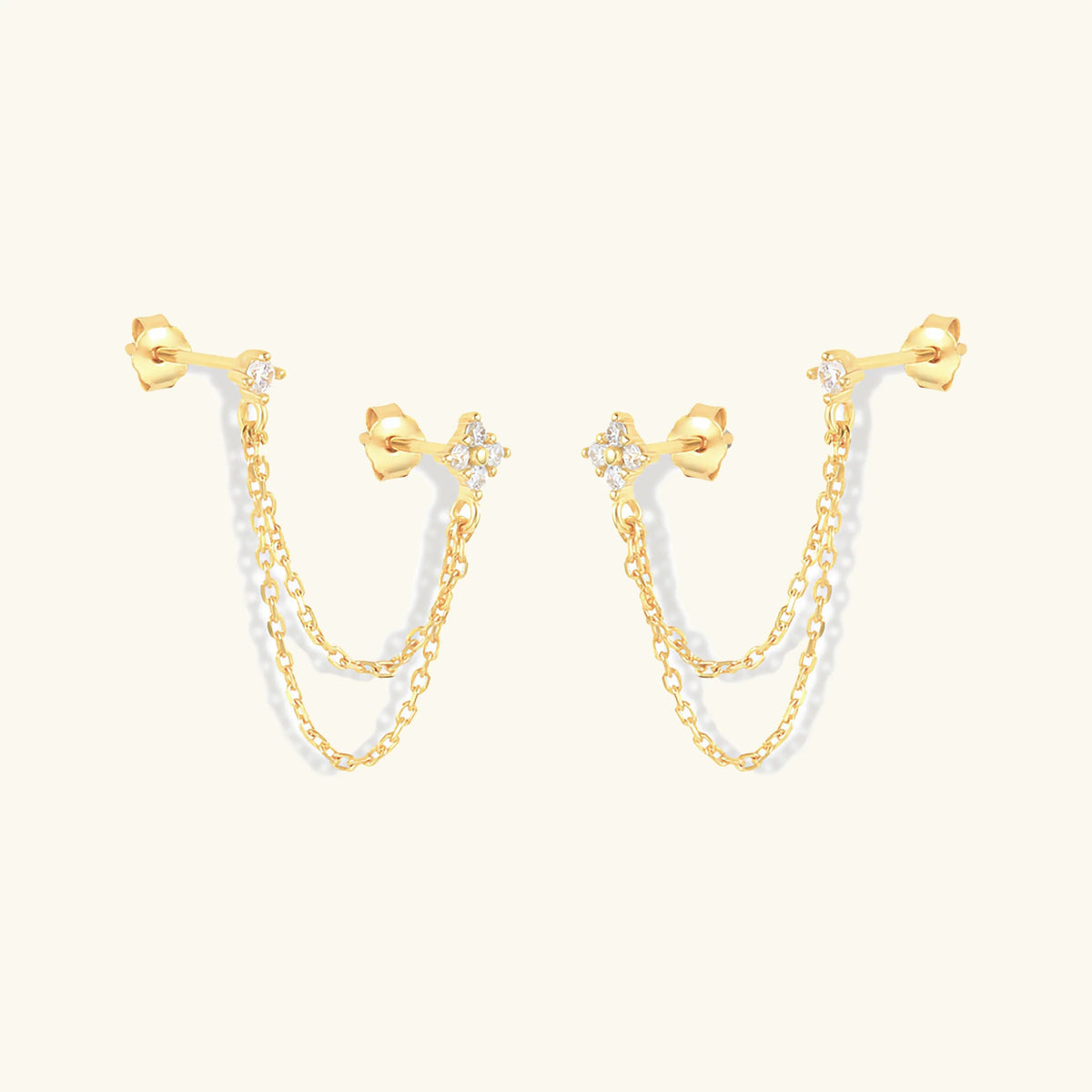 [Royal&Vicky]Kendall Diamond Chain Stud